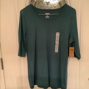 New Duluth Trading Women’s Longtail T Elbow Sleeve Scoopneck.